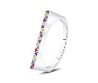 Beautiful Slim Straight Line Silver Ring NSR-4148